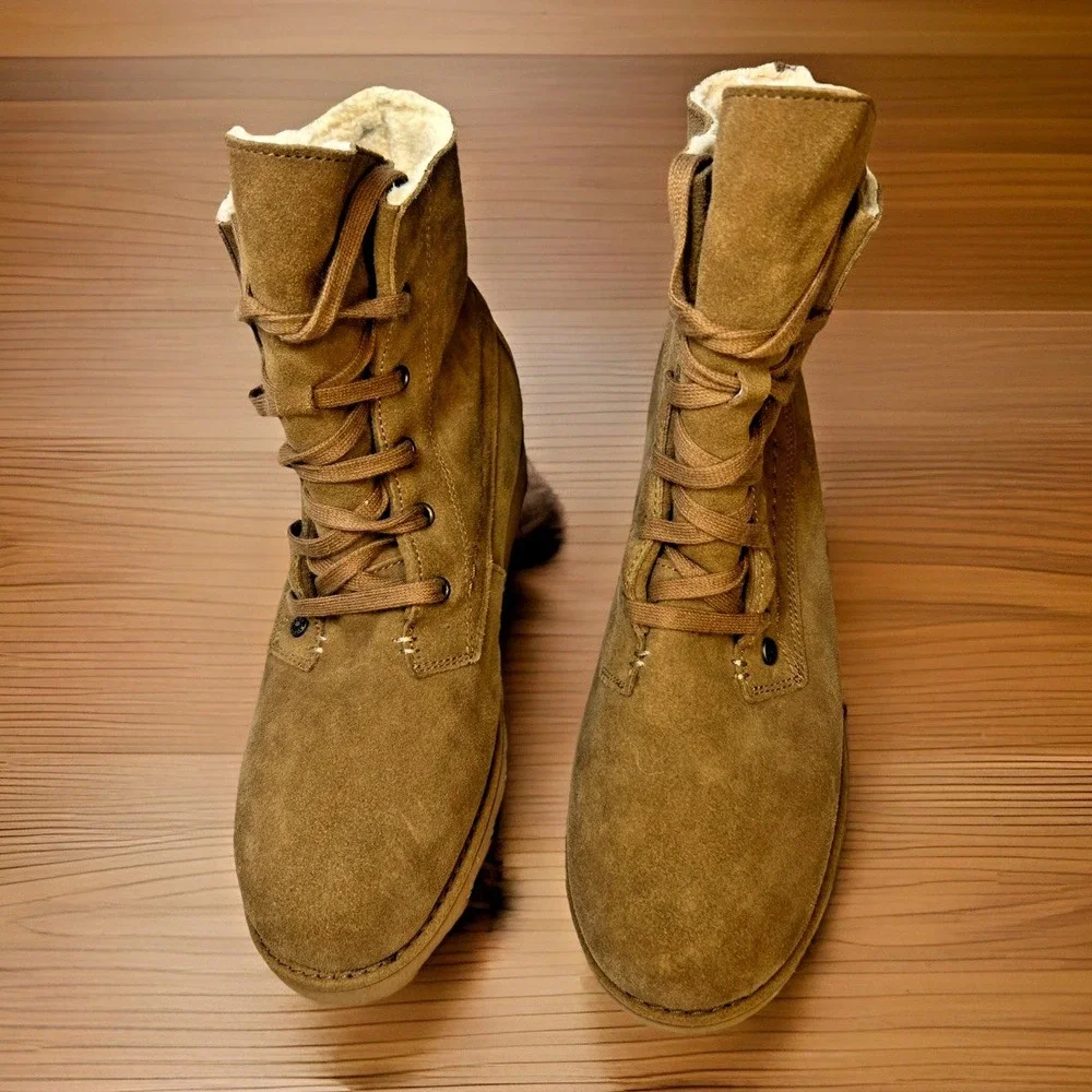 Bearpaw Krista 2025W Suede Shearling Winter Boots Women's 10‎ Unworn Wool Lined